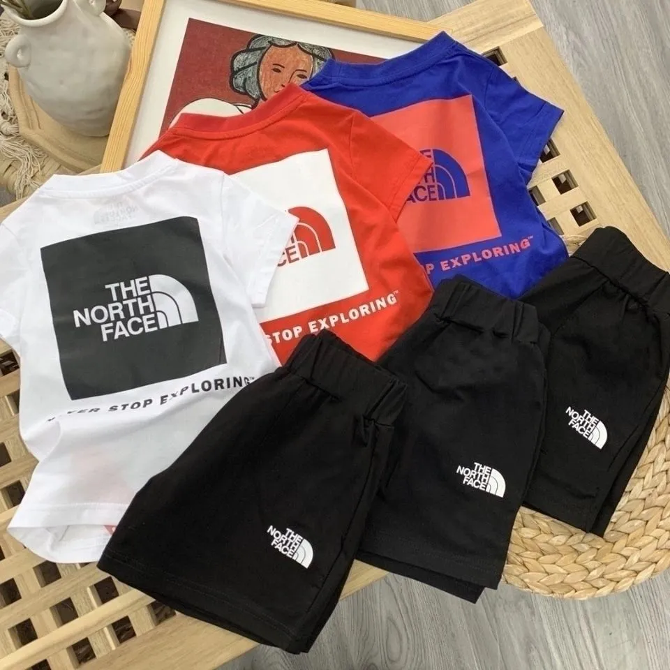 【100-160cm】二点セット トレンド カジュアル Tシャツ＋ショートパンツ セット