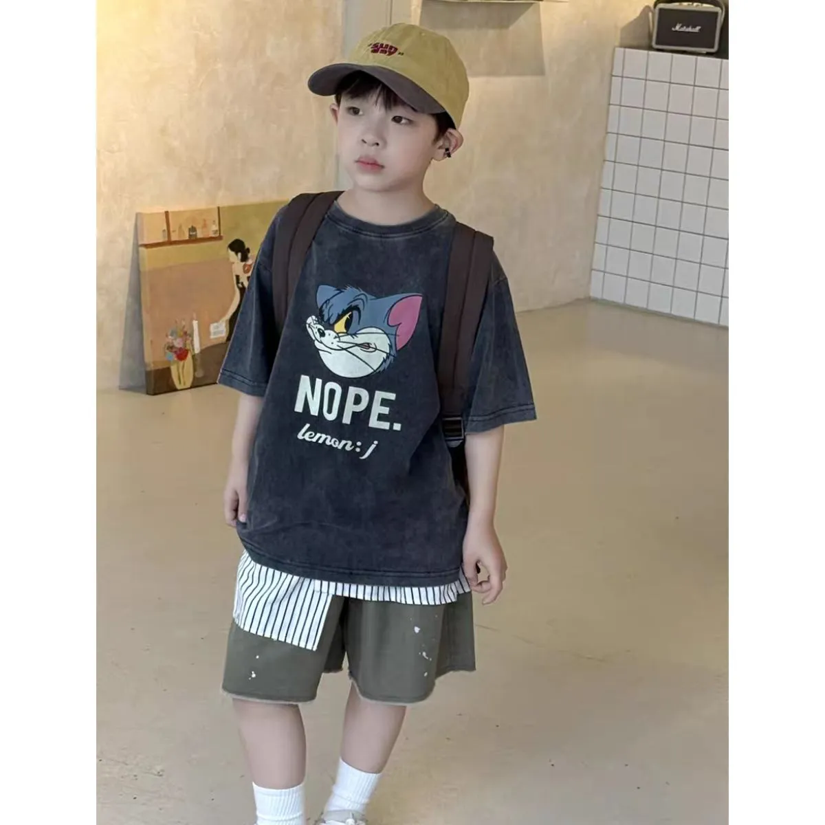 【100-150cm】絶対見逃さないで 売れ筋 クール カジュアル 男の子 半袖 Ｔシャツ